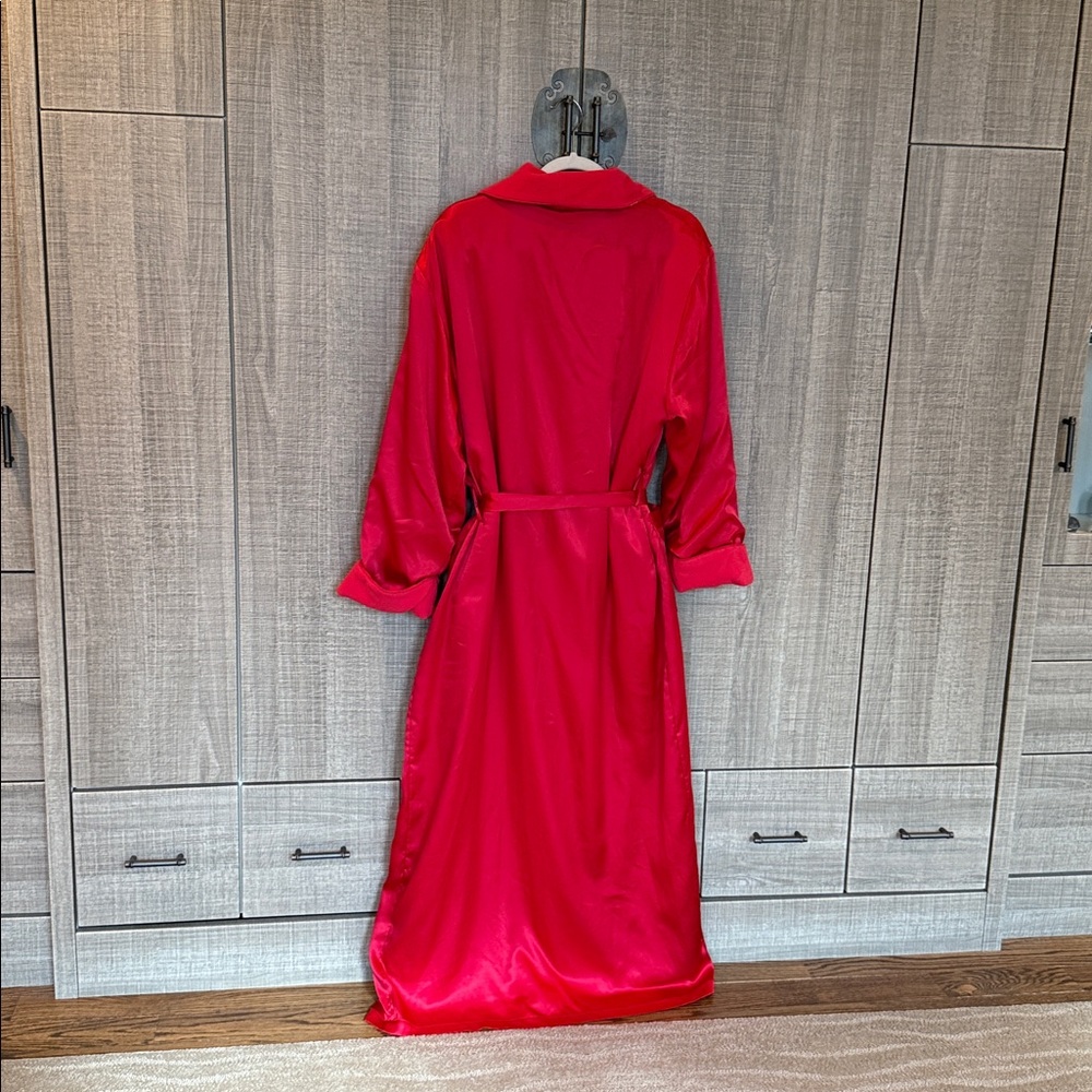 Victoria’s Secret 2003 Victoria's Satin Flannel Fleece Long Robe - Picture 8 of 14